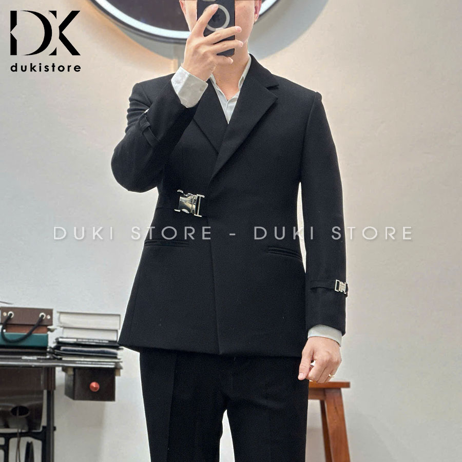 Bộ vest nam màu đen thiết kế đai chéo cao cấp DKE0130 bo-ao-vest-nam-mau-den-dep-DKE0130